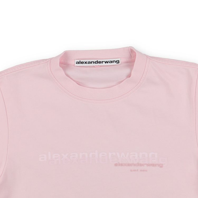 Alexander Wang Pink Shrunken Logo T-Shirt image 11