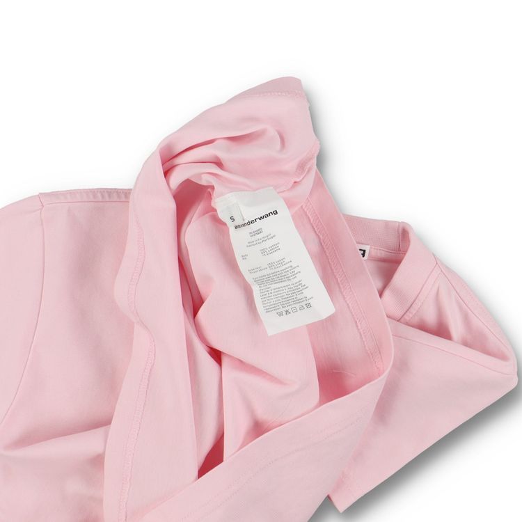 Alexander Wang Pink Shrunken Logo T-Shirt image 4