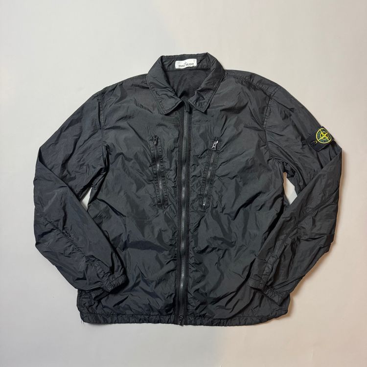 Stone Island Stone Island Black Zip Pocket Nylon Overshirt - XL product image
