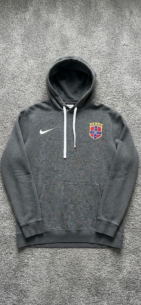 Nike Grey Hoodie With Crest Logo