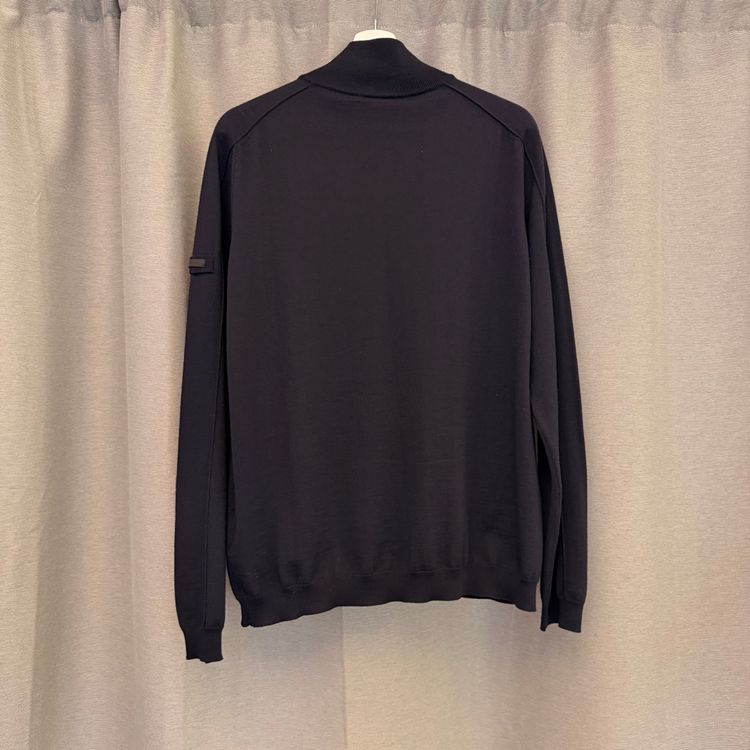 Prada Cardigan Zip Up Navy L image 2