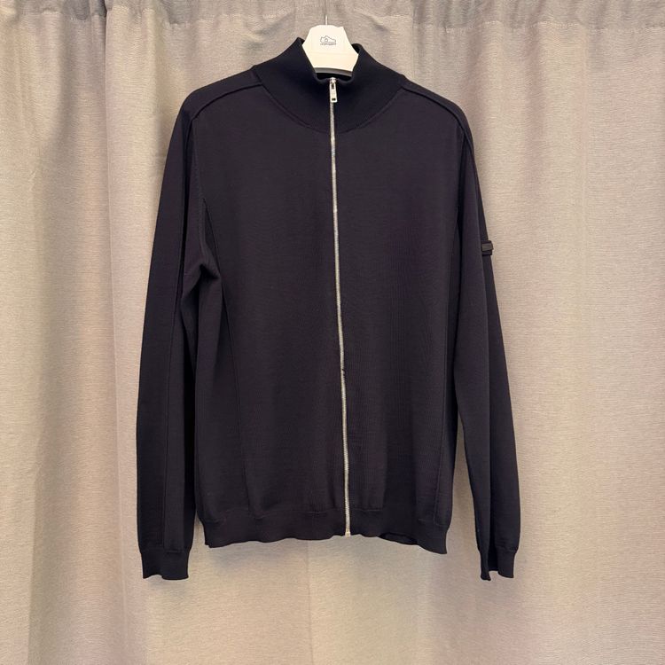 Prada Cardigan Zip Up Navy L image 1
