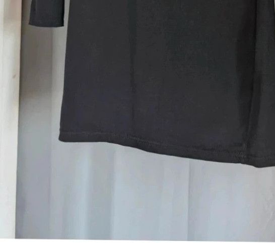 PrettyLittleThing Black Long Sleeve Notch Neck Bodycon Mini Dress UK 8 PLT Party imagen 8