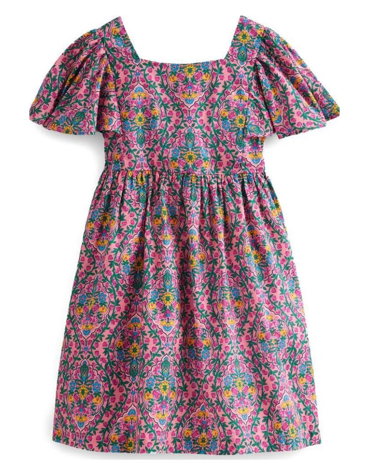 Victoria's Secret PINK Mini Boden Girls' Printed Paisley Azela Flutter Dress in Pink Bloom product image