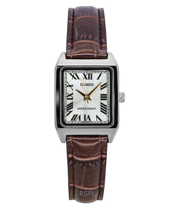 Casio Standard Analog Leather Strap Silver Dial Quartz LTP-V007L-9B Women's Watch image 1