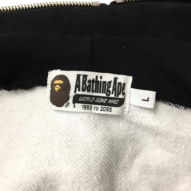 Bape Black White Panda Zip Up Pullover Hoodie image 3