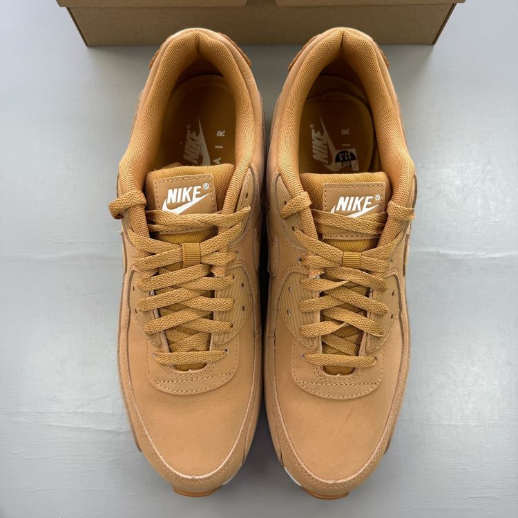 Nike Air Max 90 Size UK 10.5 Premium Flax Sail Wheat Men's Trainers HJ3153-200 image 7