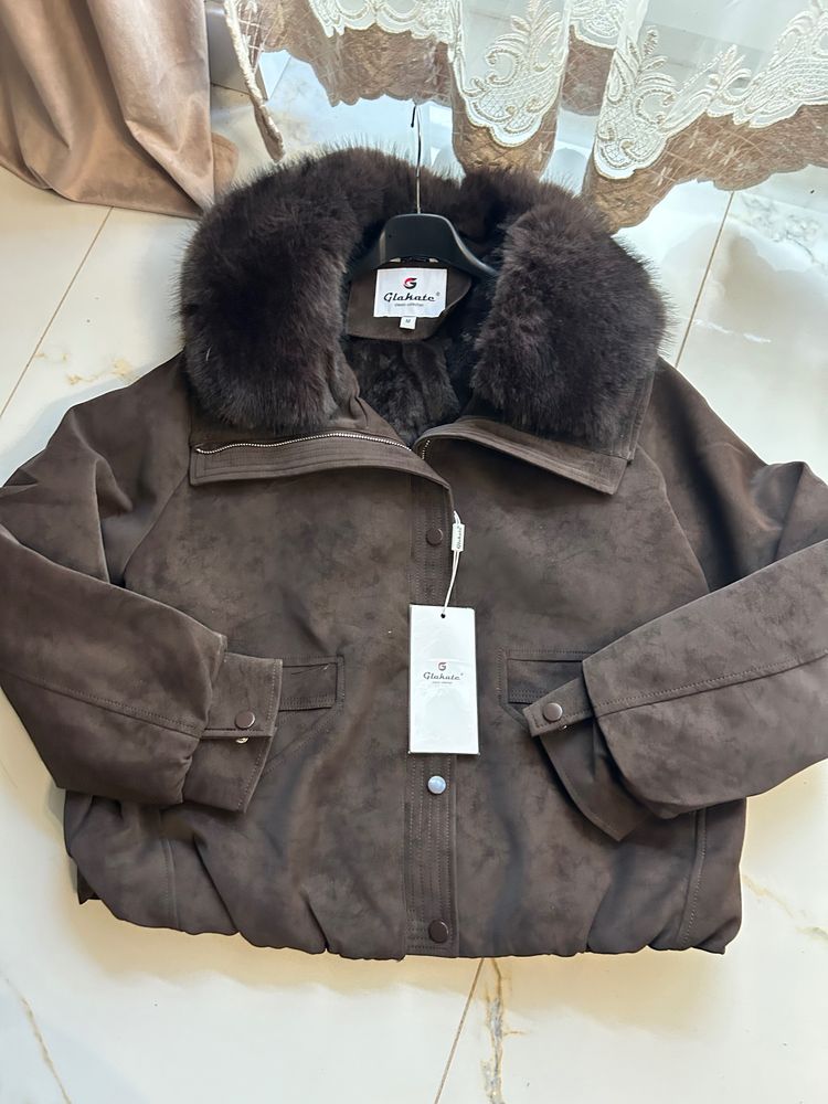 Black Long Puffer Coat obraz 4