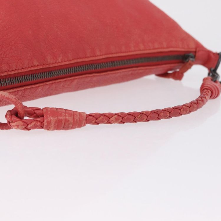 Bottega Veneta Shoulder Bag Leather Red 114088 Auth 210999 - Jerrillo image 7