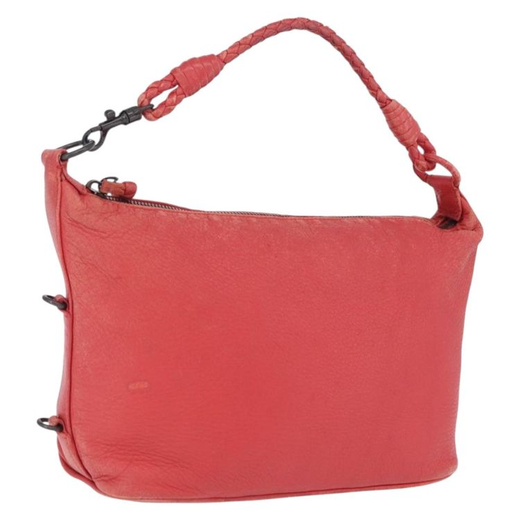 Bottega Veneta Shoulder Bag Leather Red 114088 Auth 210999 - Jerrillo