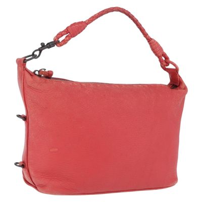 Bottega Veneta Shoulder Bag Leather Red 114088 Auth 210999 - Jerrillo