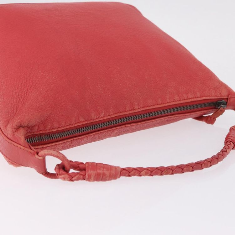 Bottega Veneta Shoulder Bag Leather Red 114088 Auth 210999 - Jerrillo image 6