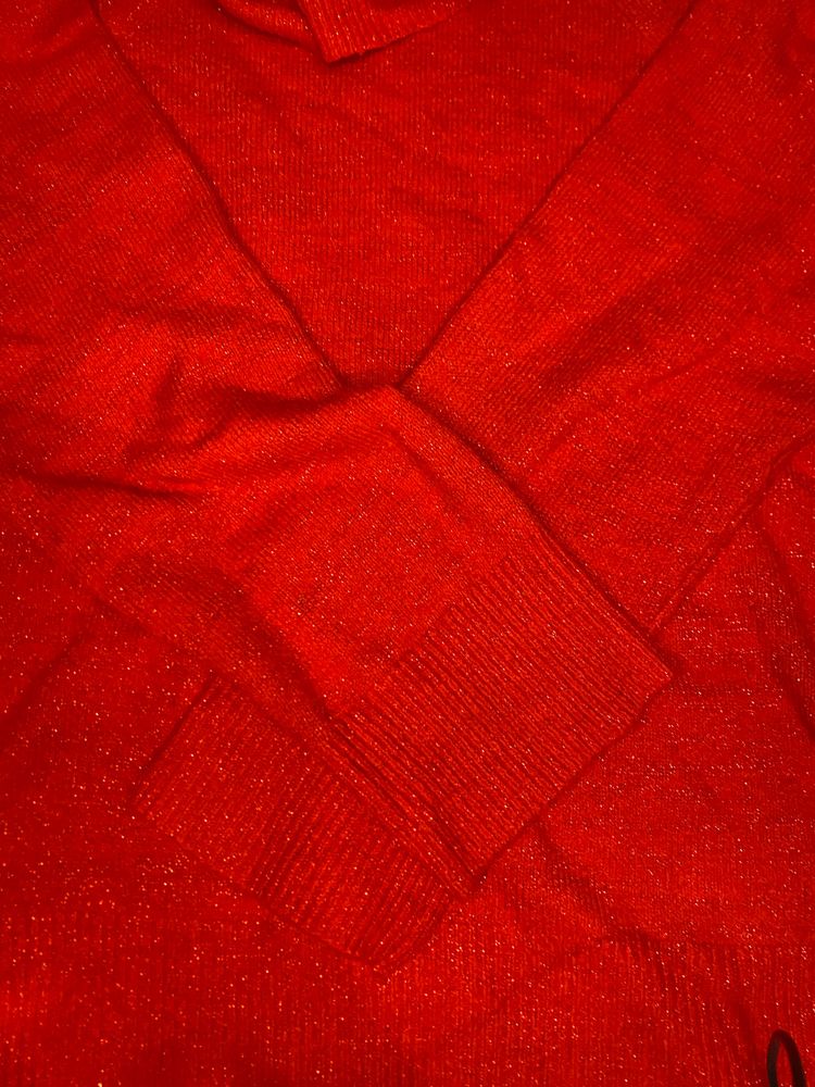 George Red Turtleneck Sweater obraz 3