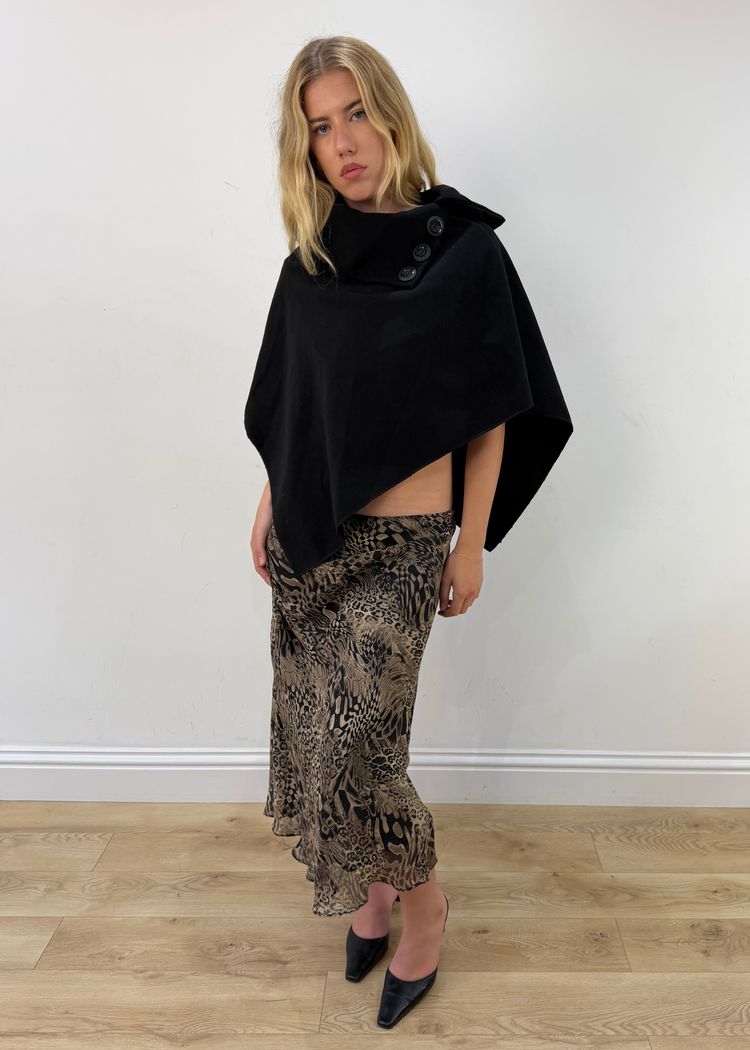 medium animal print mesh midi skirt image 1