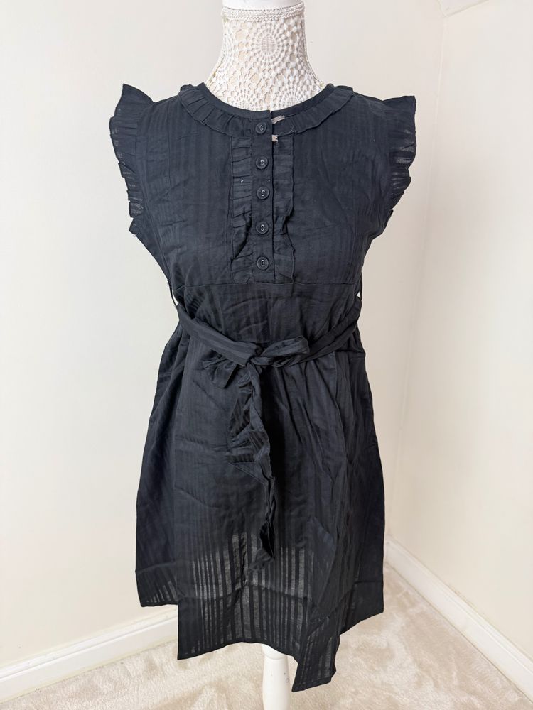 Other Black Sleeveless Dress With Belt product image
