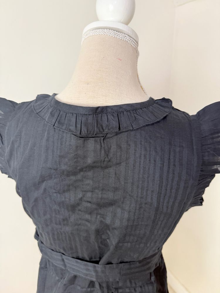Black Sleeveless Dress With Belt 7