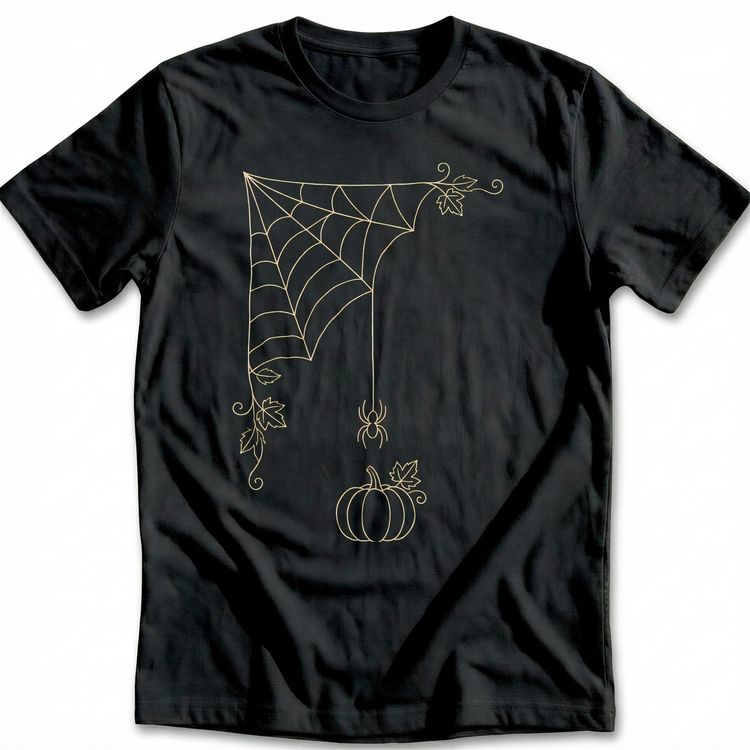Spiderweb Corner Pumpkin T-Shirt GC 3