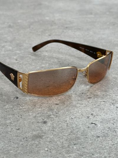 Versace 2000s Rectangular Medusa Logo Sunglasses 1