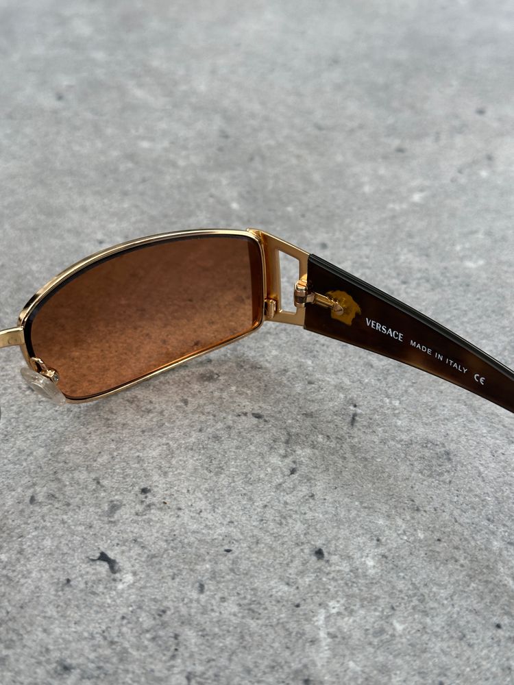 Versace 2000s Rectangular Medusa Logo Sunglasses 4