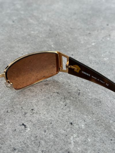 Versace 2000s Rectangular Medusa Logo Sunglasses 4