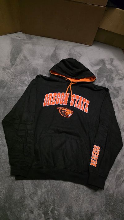 Black Hoodie With Oregon State Print