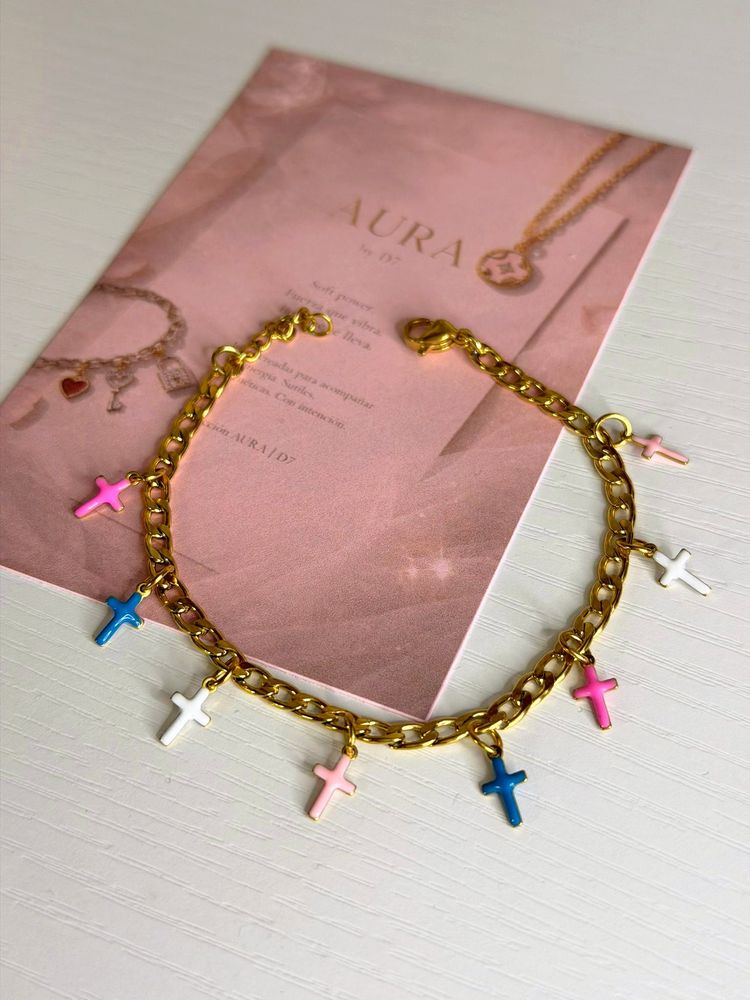 Other Pulsera Cruces Pastel  – Colección AURA | D7 product image