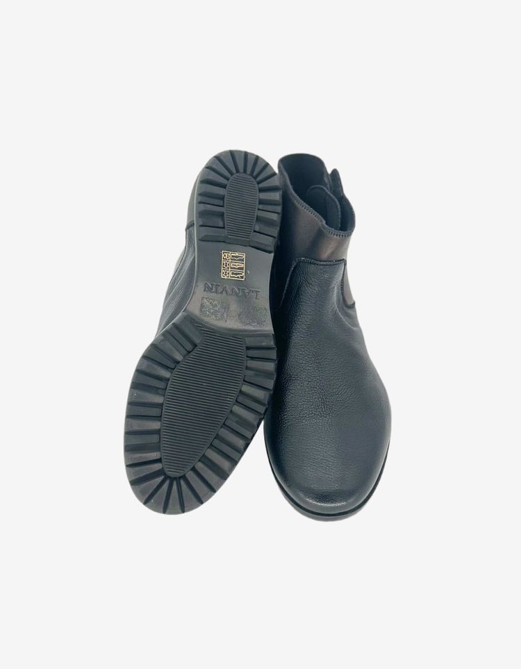 Lanvin Black Chelsea Boot With Velcro Closure image 5