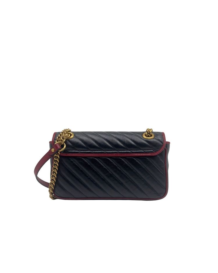 Gucci Borsa GG Marmont Small Pelle Matelassé Nera — Pre-owned Autentica obraz 10
