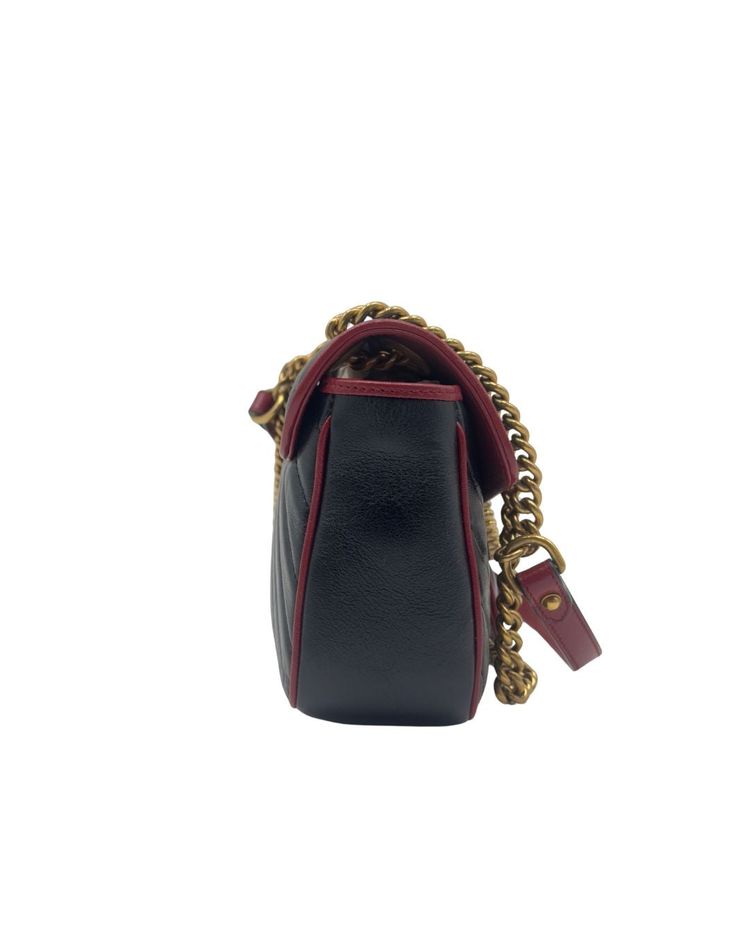Gucci Borsa GG Marmont Small Pelle Matelassé Nera — Pre-owned Autentica obraz 11