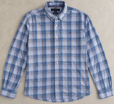 Tommy Hilfiger Men'S Button-Up Checkered Shirt