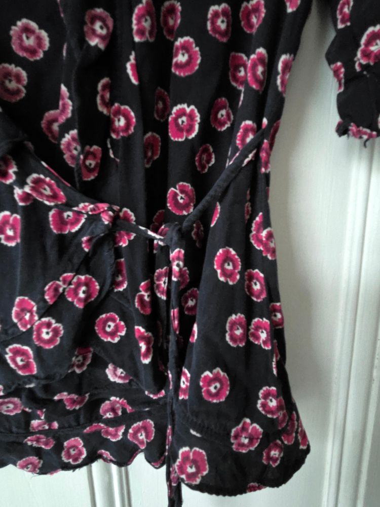 Whistles Floral Wrap Blouse 3
