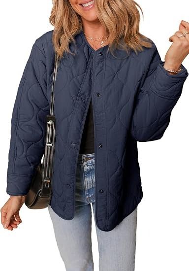 Navy Quilted Jacket image 1
