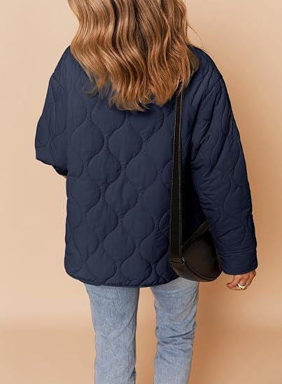 Immagine di Navy Quilted Jacket 3