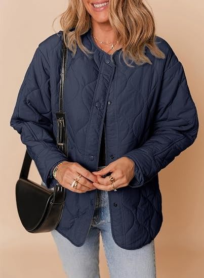 Immagine di Navy Quilted Jacket 5