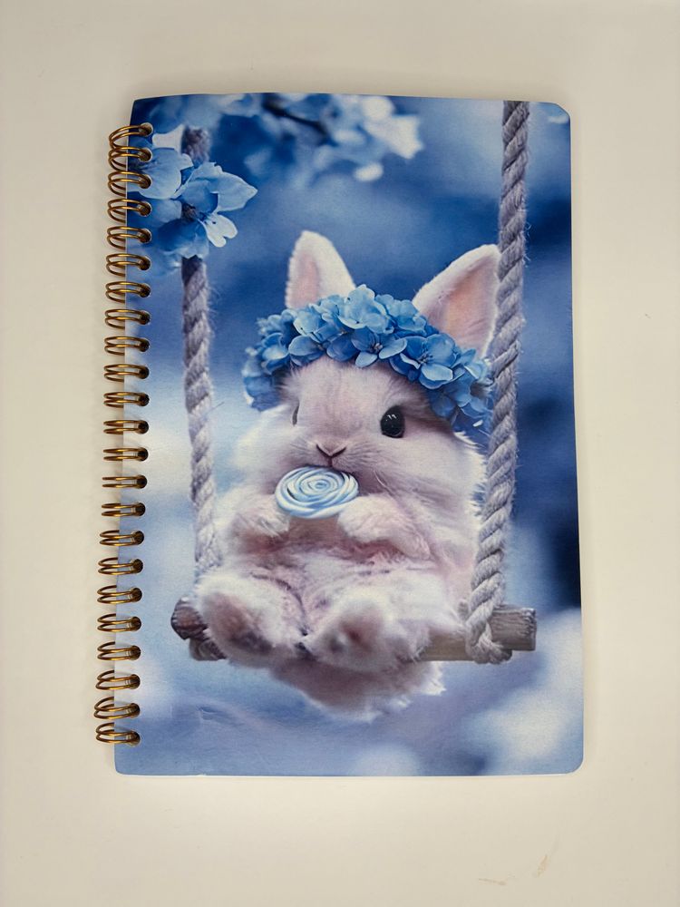 Other Spiral Notebook With Bunny And Flower Design product image