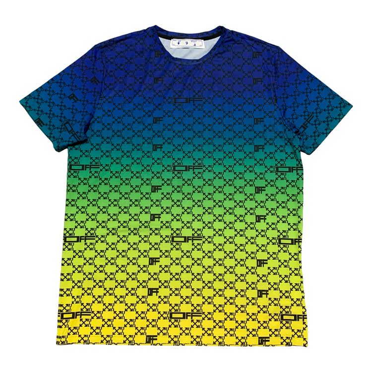 Off White XL Active Gradient Monogram Tee Virgil Abloh