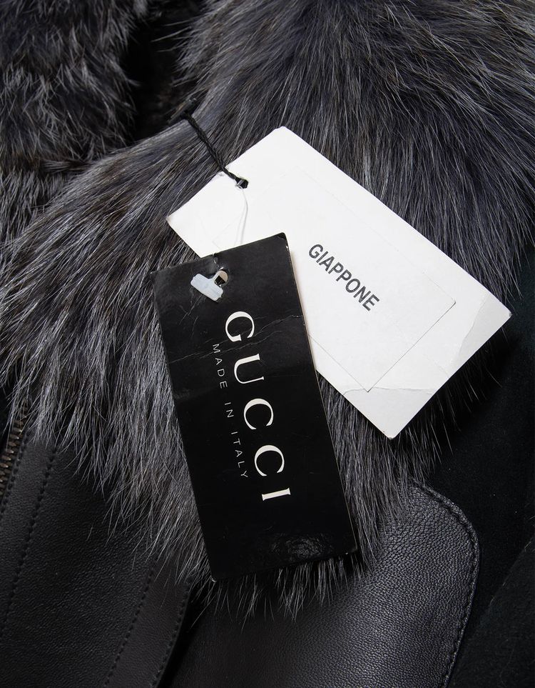 Gucci Men's Suede & Leather Flight Bomber Jacket 4