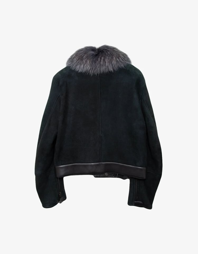 Gucci Men's Suede & Leather Flight Bomber Jacket 11