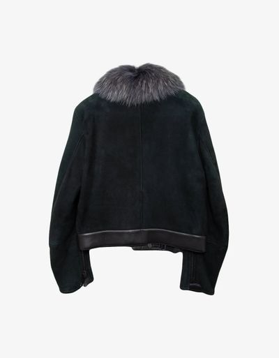 Gucci Men's Suede & Leather Flight Bomber Jacket 11