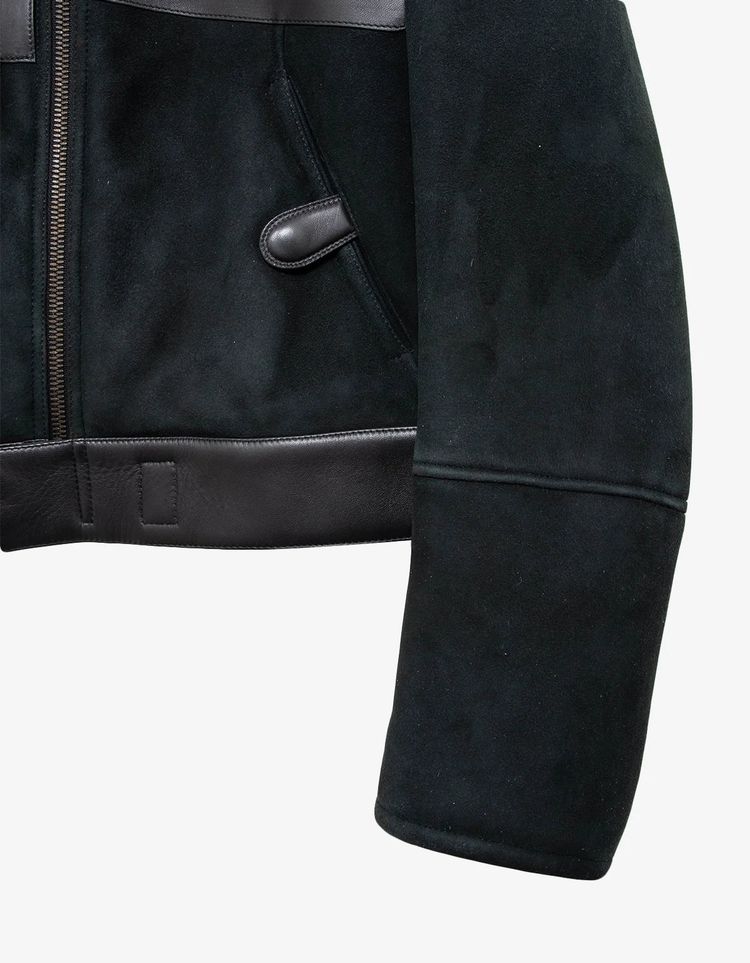 Gucci Men's Suede & Leather Flight Bomber Jacket 6