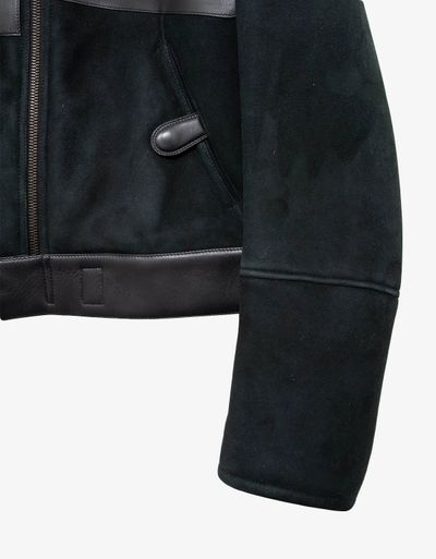 Gucci Men's Suede & Leather Flight Bomber Jacket 6