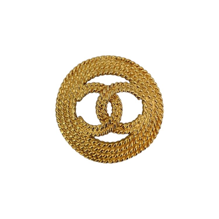 Immagine di Chanel Vintage Metal Brooch CC 1
