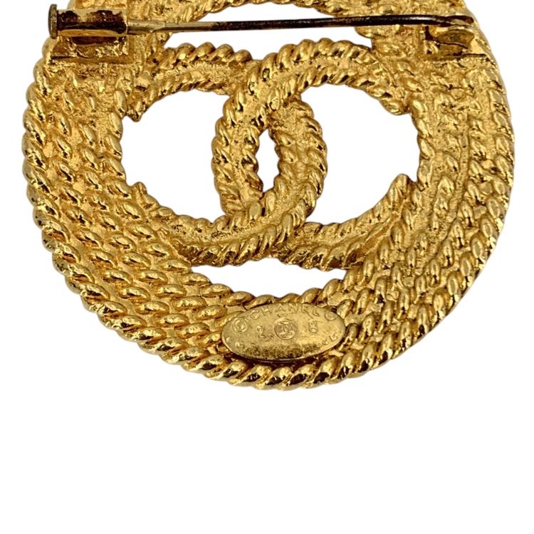 Immagine di Chanel Vintage Metal Brooch CC 2