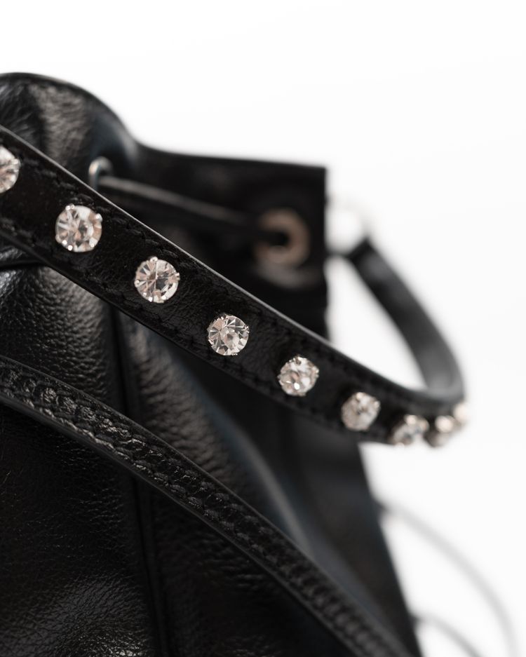 Miu Miu Borsa Bucket Nappa Nera — Pre-owned Autentica imagen 4
