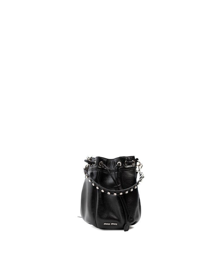 Miu Miu Borsa Bucket Nappa Nera — Pre-owned Autentica
