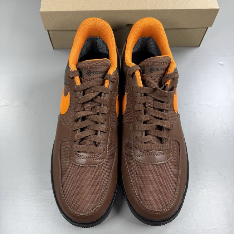 Immagine di Nike Air Force 1 Size UK 9.5 GORE-TEX GTX Fauna Brown Orange Ceramic CK2630-201 2
