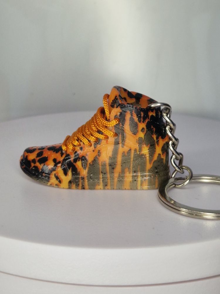 Leopard Print Sneaker Keychain