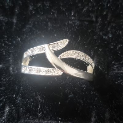 Silver Ring With Embedded Stones