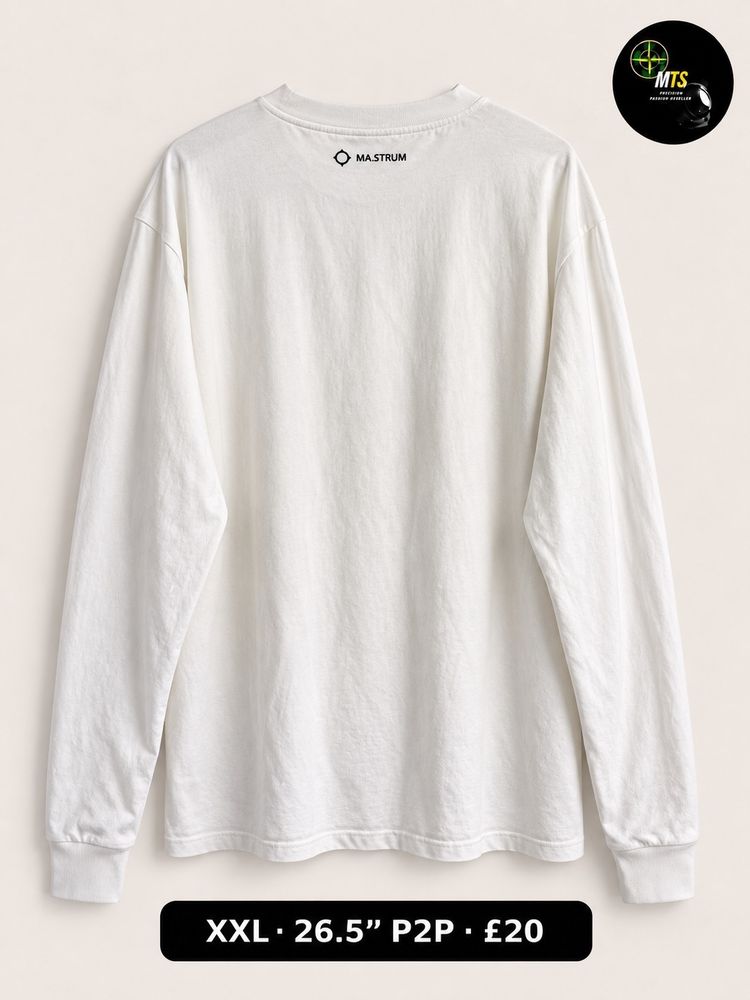 2509 Ma.Strum White Long Sleeve Shirt 26.5” p2p image 2