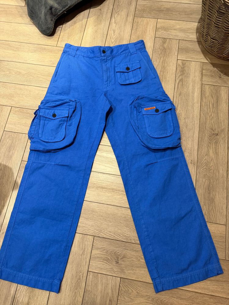 Heron Preston Blue Cargo Pants 2